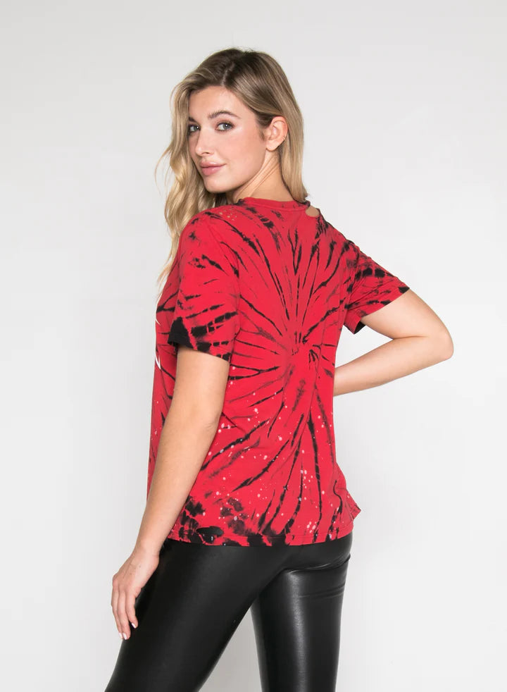 CHRLDR Shadow Star Skull Wide Tee Red
