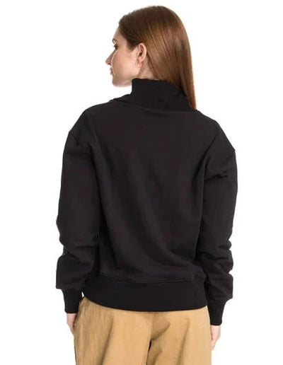 CHRLDR Cleopatra Ribbed Mock Sweatshirt - Black