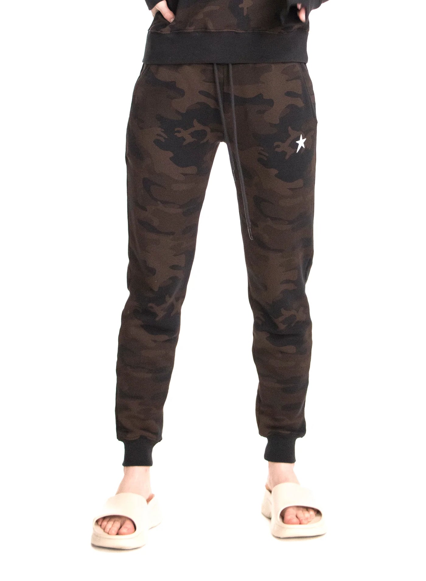 CHRLDR Star Logo Flat Pocket Sweatpants - Black Camo