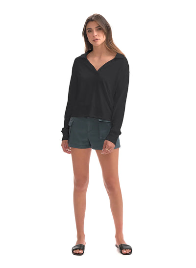 CHRLDR Alexis L/S Polo Shirt - Black
