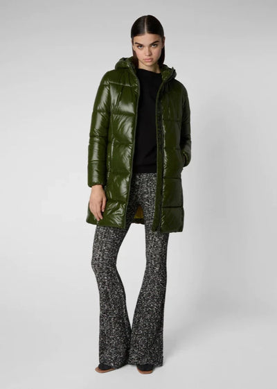 Save The Duck INES Hooded Jacket - Pine Green