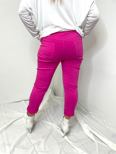 MINI Plain Joggers - Hot Pink