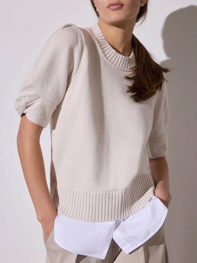 Brochu Walker Emmet Knot Sleeve Looker Top - Grey