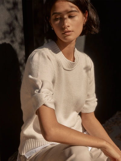 Brochu Walker Emmet Knot Sleeve Looker Top - Grey