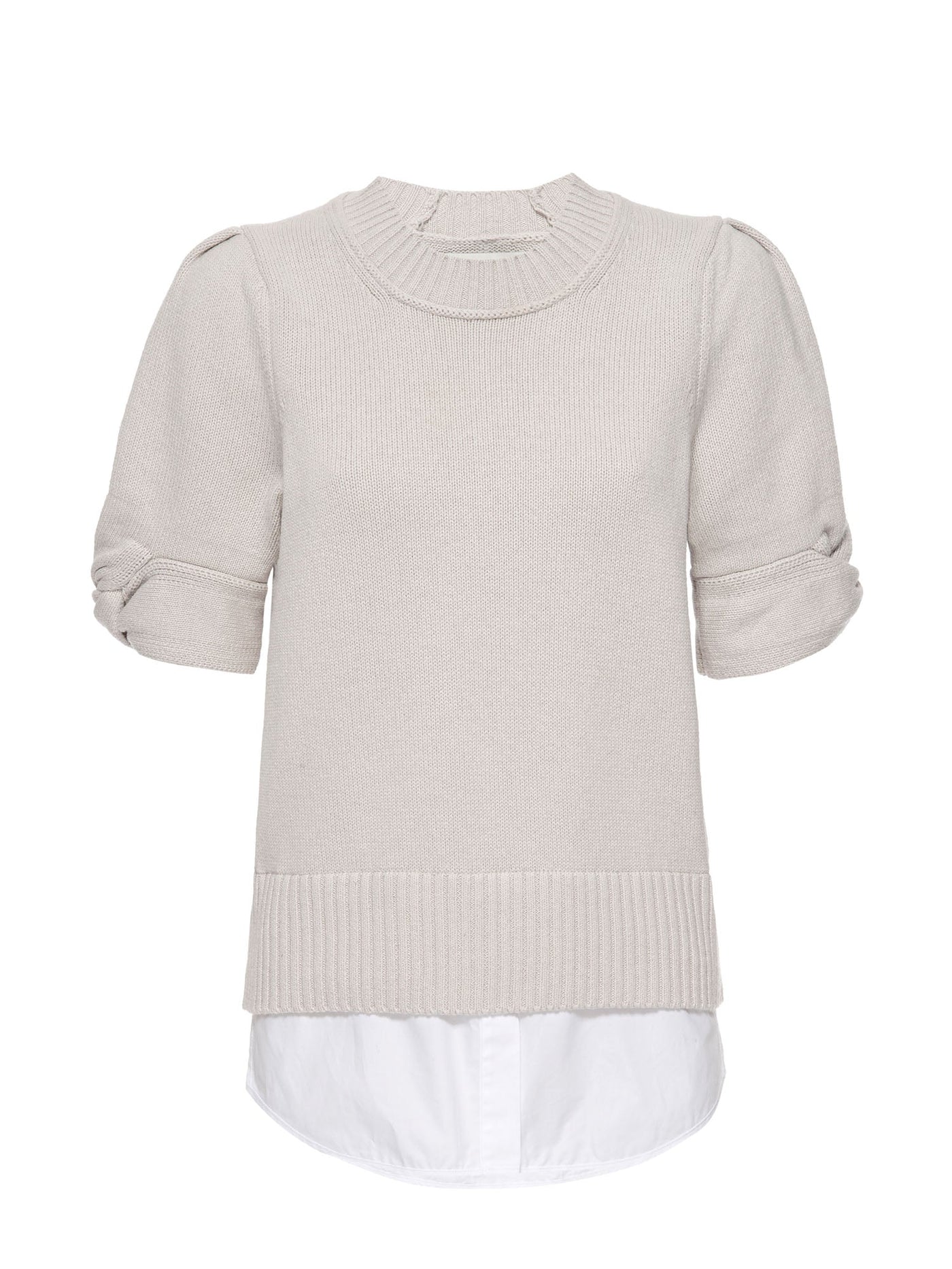 Brochu Walker Emmet Knot Sleeve Looker Top - Grey
