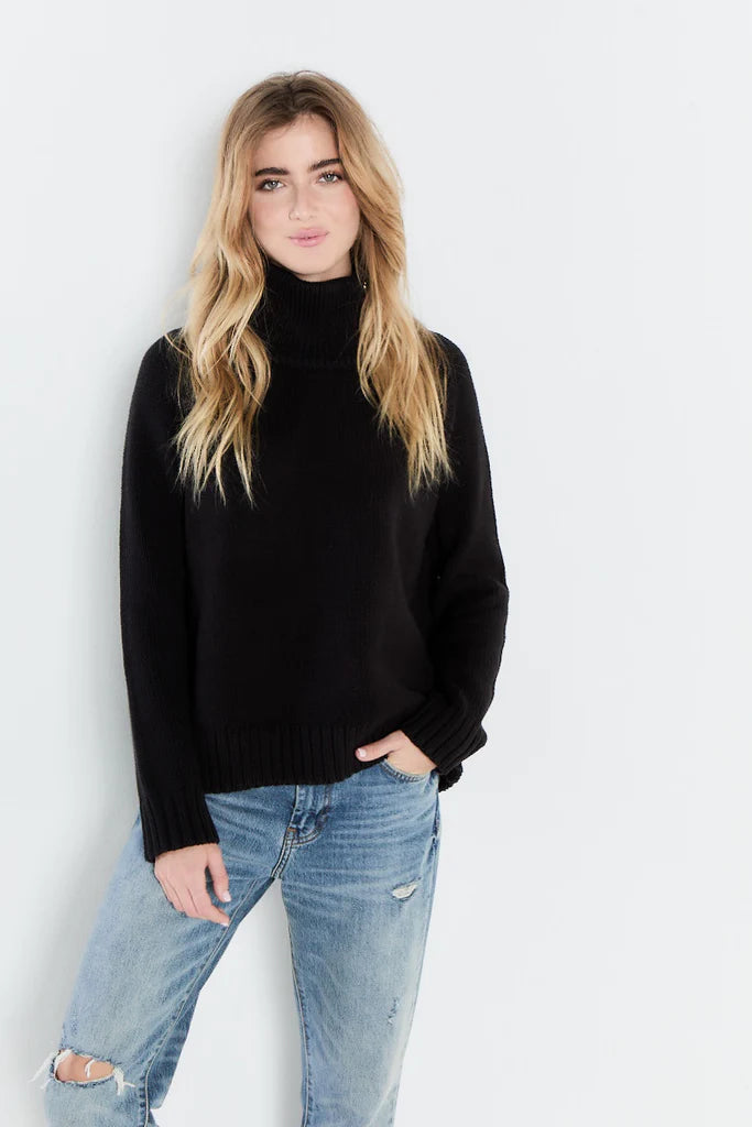 Lisa Todd Love Is Back Heart Knit Sweater - Black