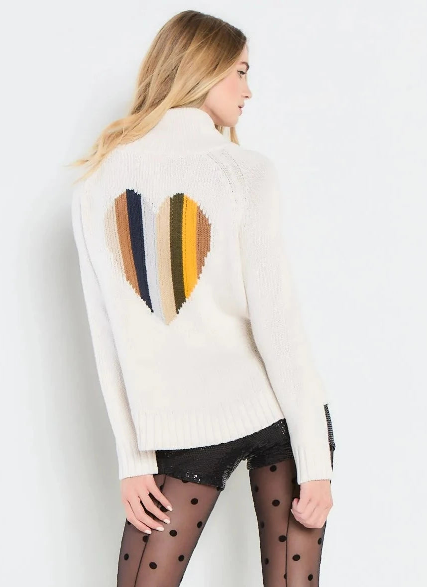 Lisa Todd Love Is Back Heart Knit Sweater - Snow