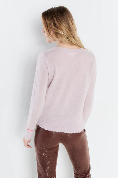 Lisa Todd Ice Breaker Heart Cashmere Sweater - Lilac Frost