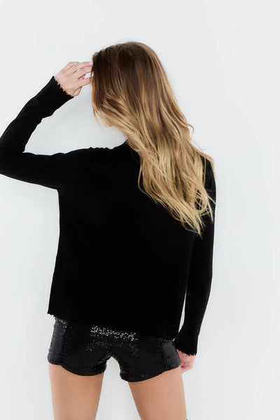 Lisa Todd Lip Service Embellished Sweater - Black