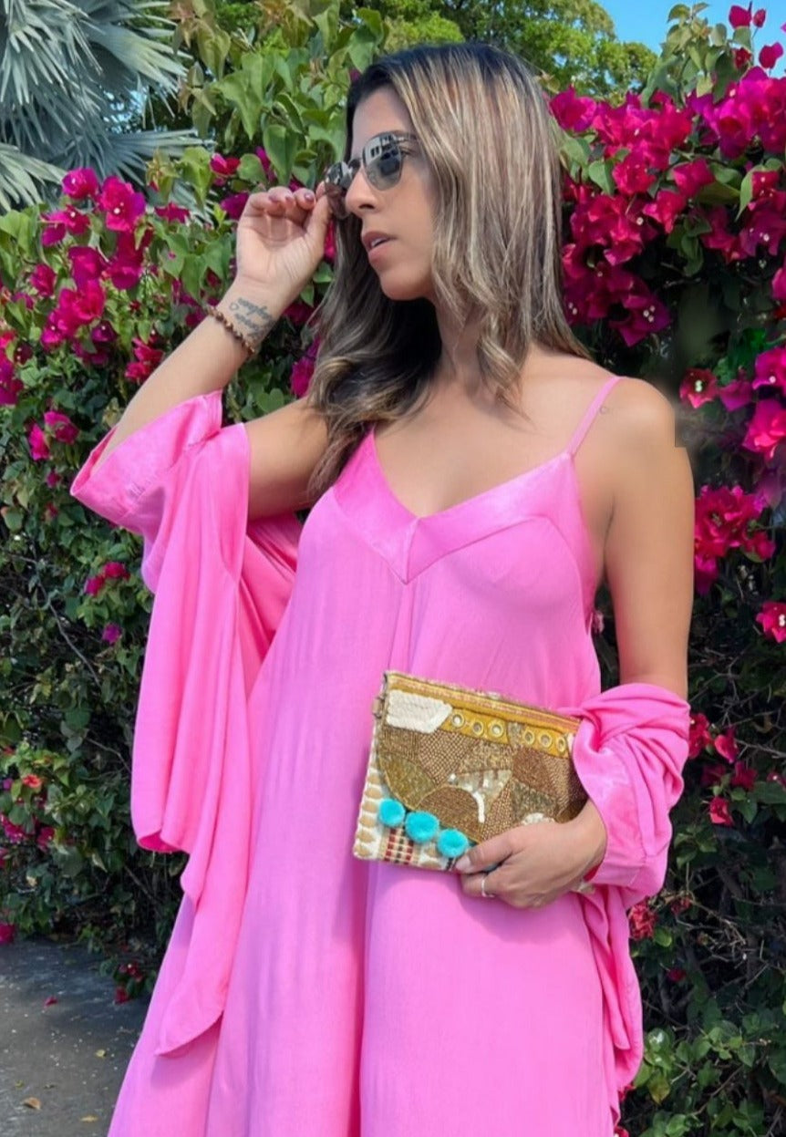 The Pink Door Front Twist Tie Top - Pink