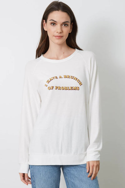 Good hYOUman “I Have A Brunch Of Problems” Sweatshirt - Natural