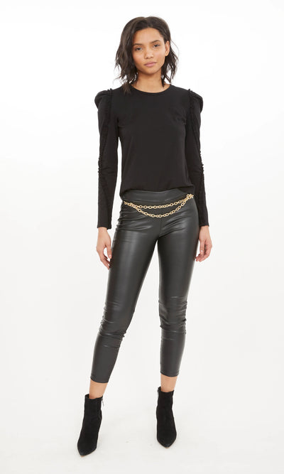Generation Love Jamie Ruffle Top Black