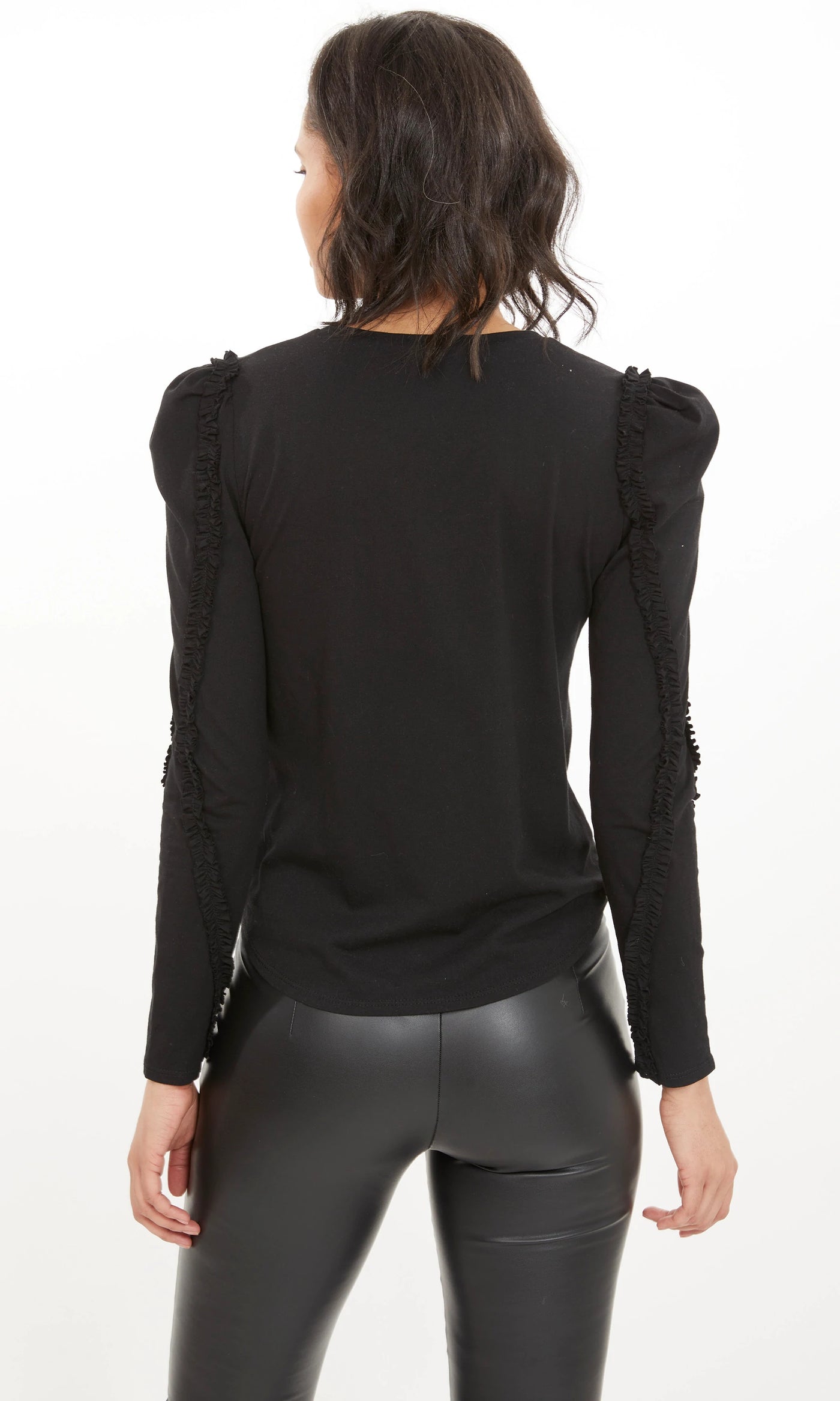 Generation Love Jamie Ruffle Top Black