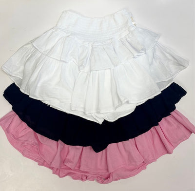 Blanco Cotton Ruffle Skort - Pink