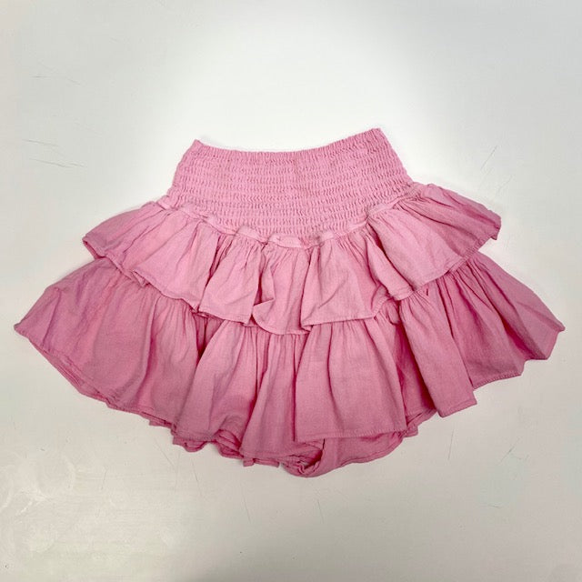 Blanco Cotton Ruffle Skort - Pink