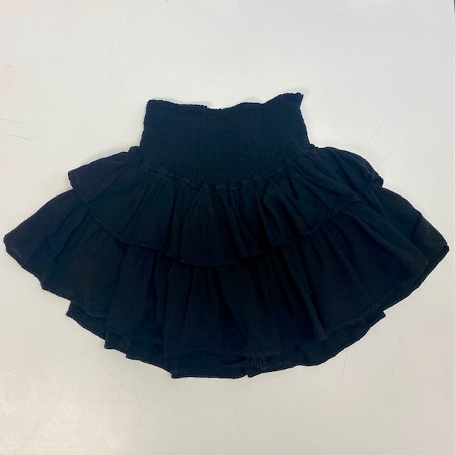 Blanco Cotton Ruffle Skort - Black