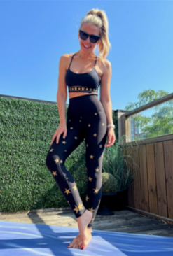 CHRLDR Gold Skull & Star  Sports Bra