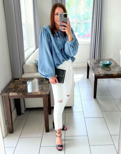 Zadig & Voltaire Tigy Denim Blouson Shirt