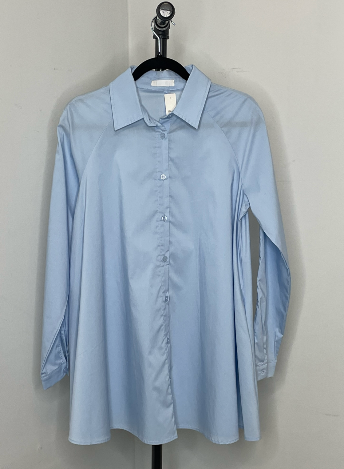 Cherish A Line Shirt Sky Blue