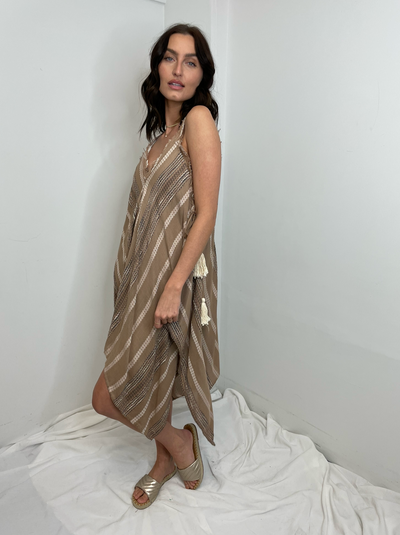 Surf Gypsy Brown Coconut Cover Up Dress
