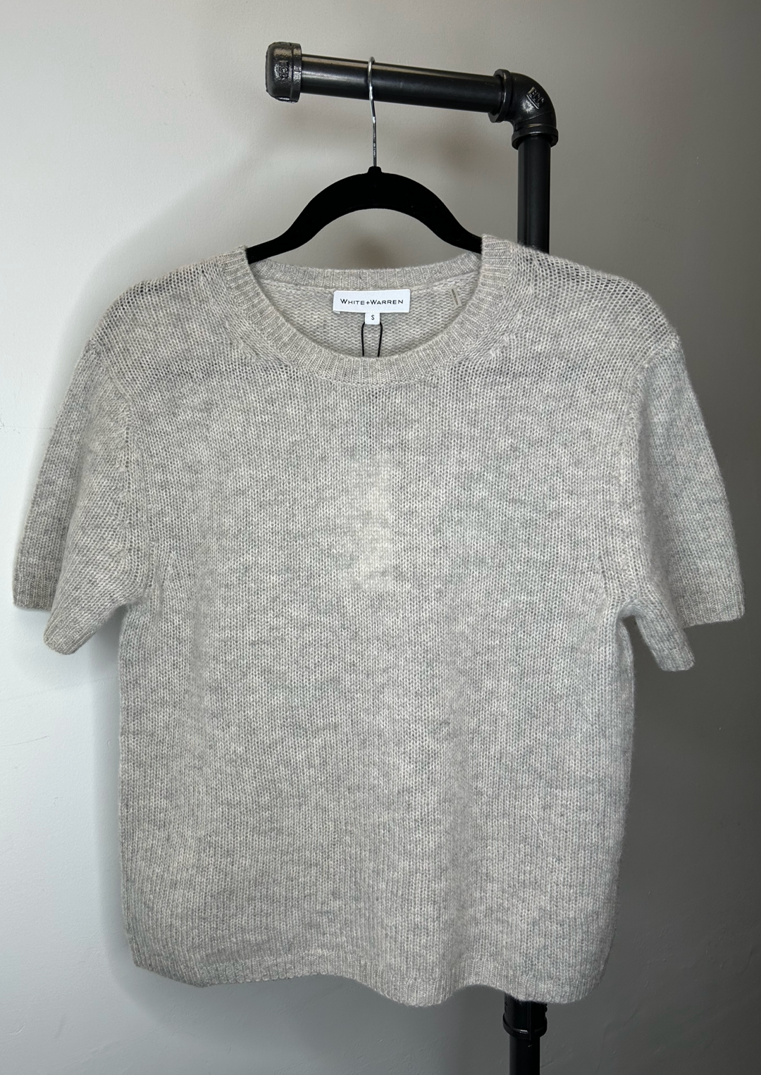 White + Warren Cashmere Featherweight T-shirt - Misty Grey