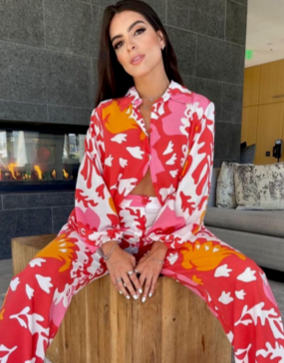 The Pink Door Abstract Print Shirt