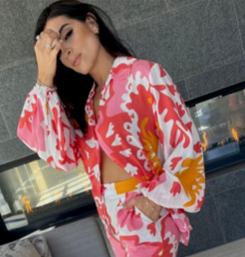 The Pink Door Abstract Print Shirt