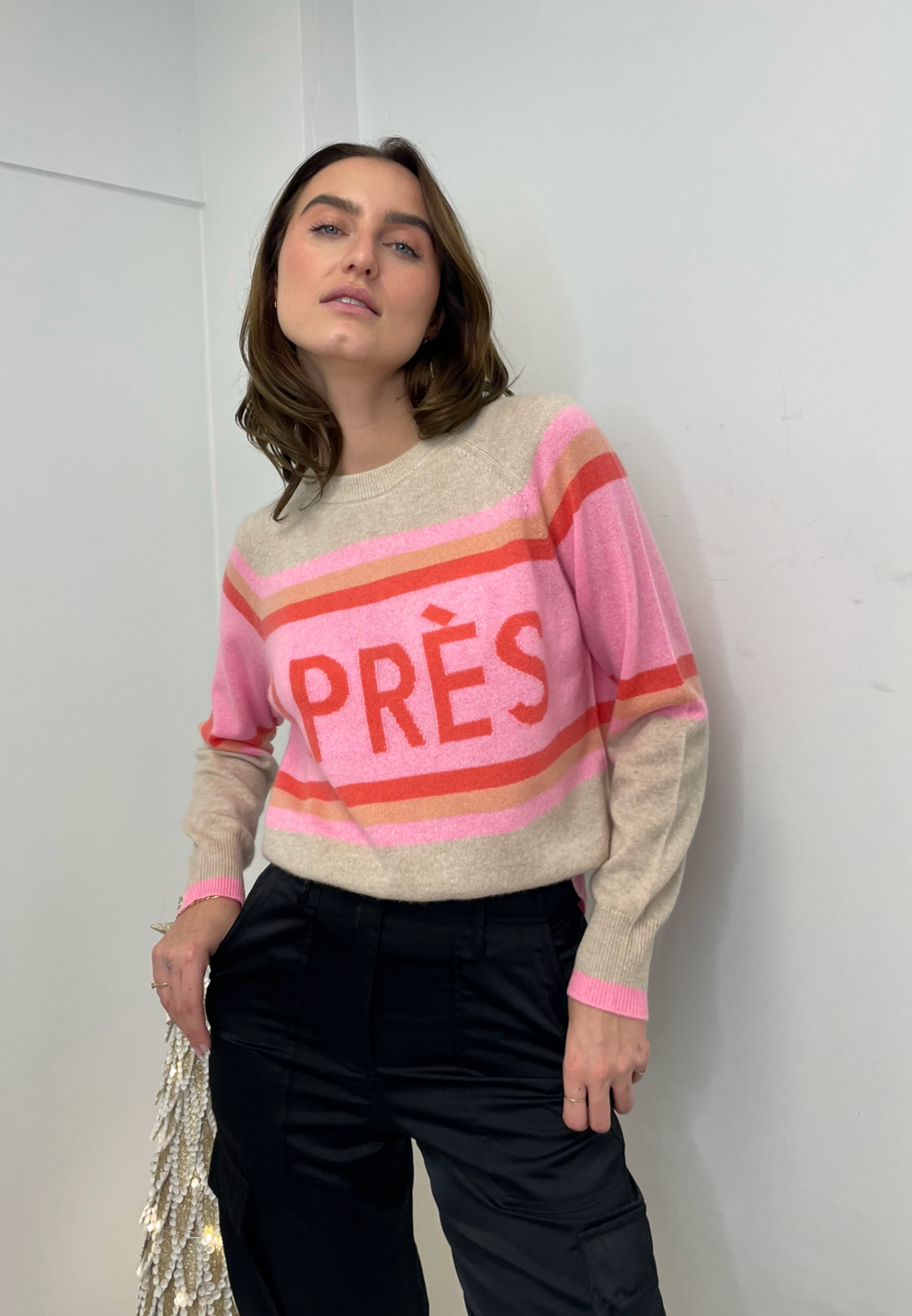 White + Warren Cashmere “Apres” Crewneck - Pink