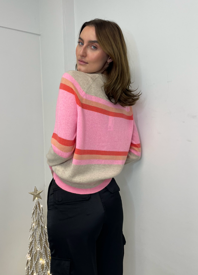 White + Warren Cashmere “Apres” Crewneck - Pink