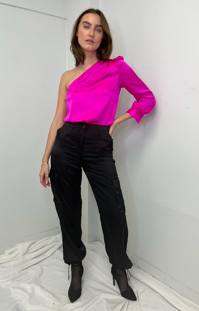 Generation Love Adeline One Shoulder Blouse - Hot Pink