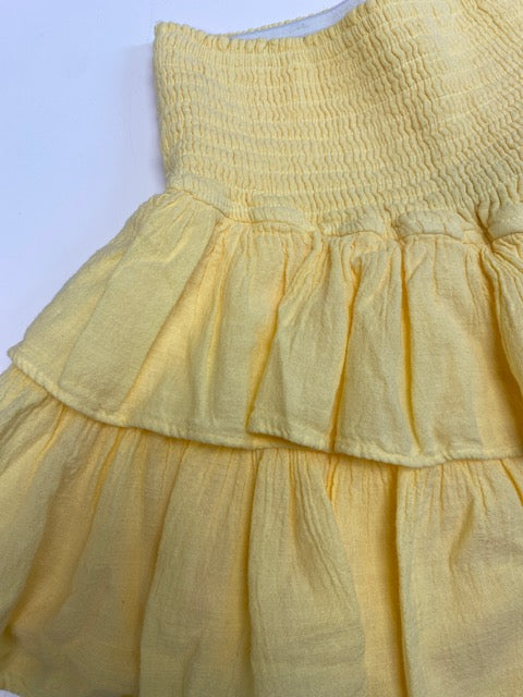 Blanco Cotton Ruffle Skort - Yellow