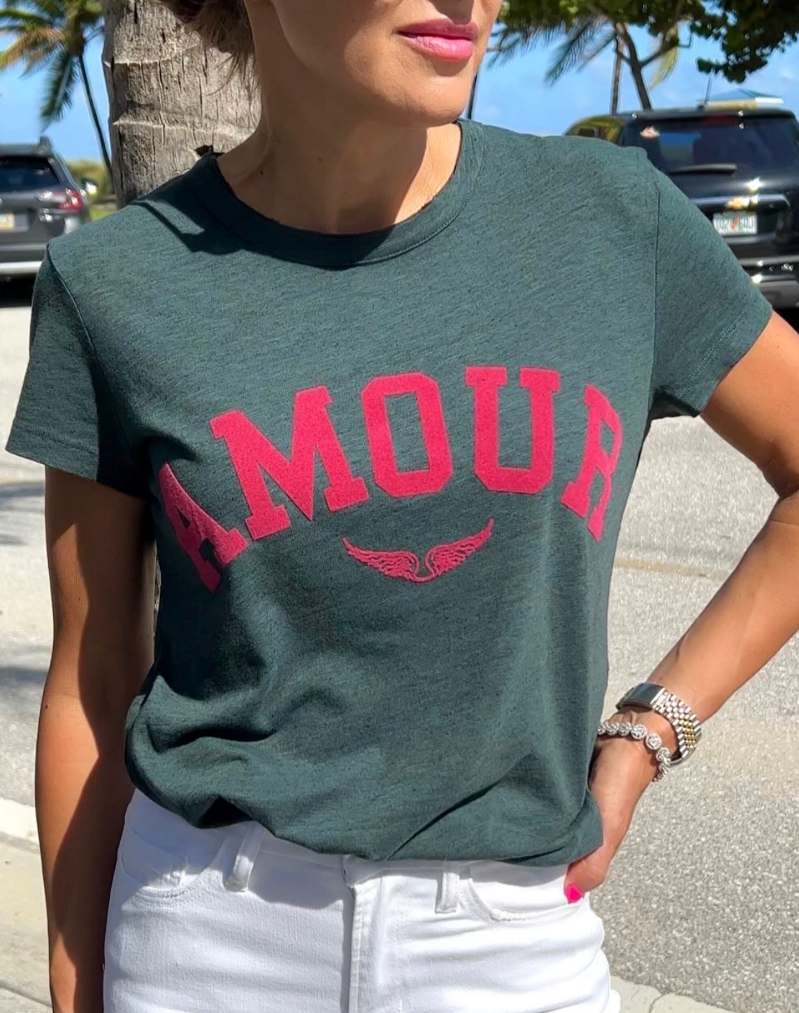 Zadig & Voltaire Walk Amour Tee - Peacock Green