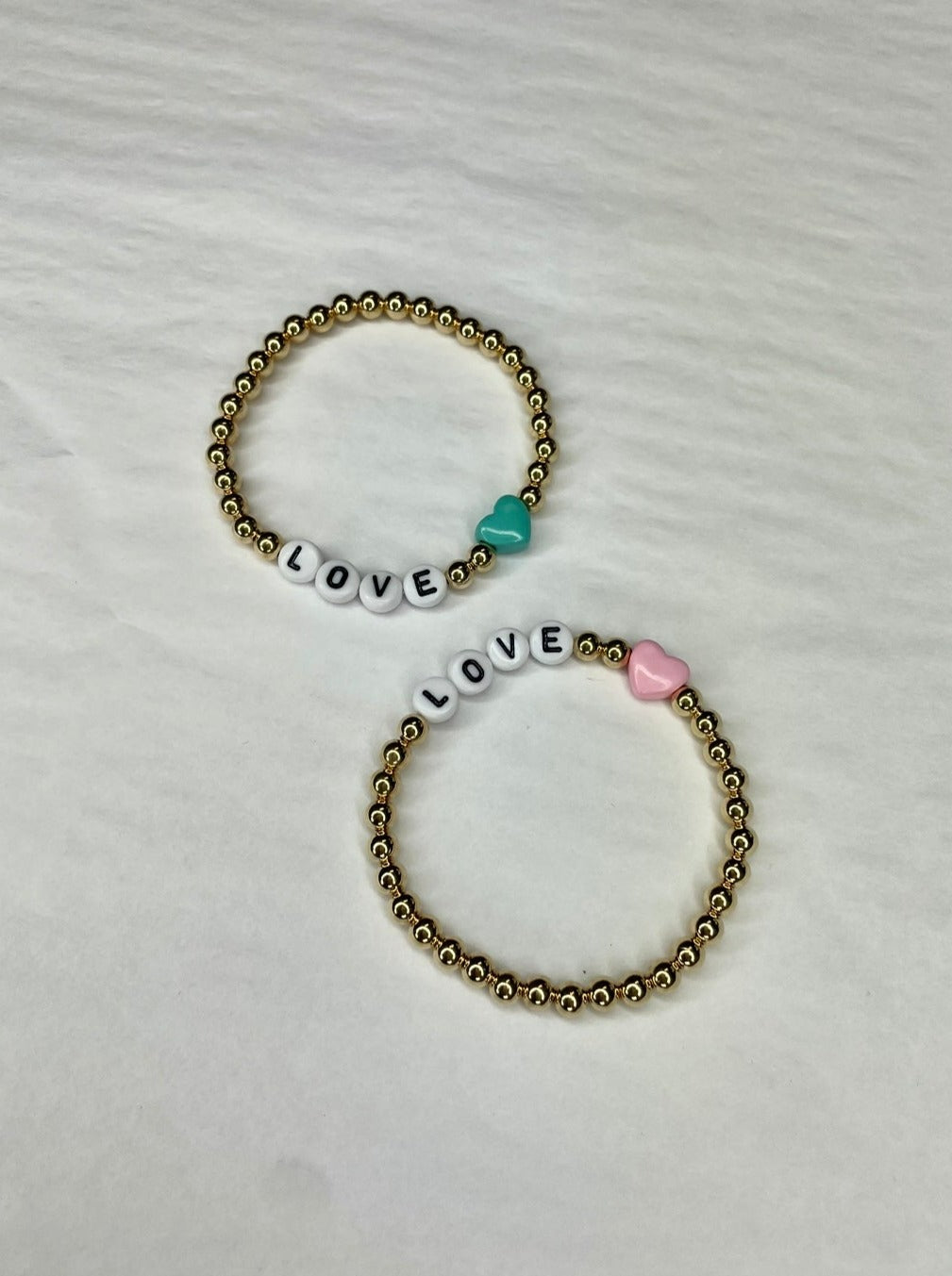 Gold beaded "Love" Bracelet