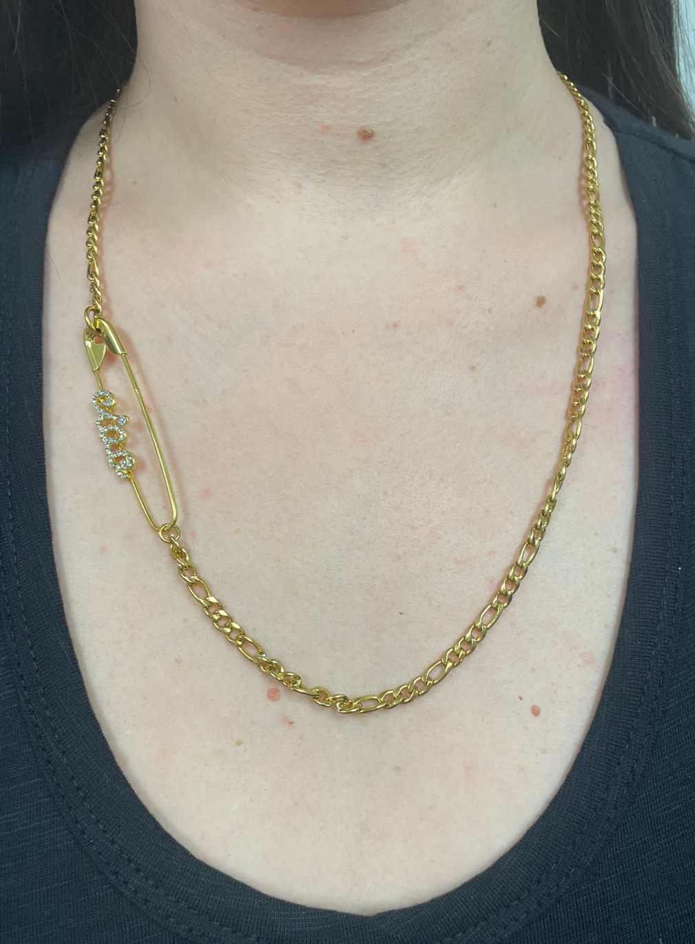 The Pink Door Gold Paperclip Necklace