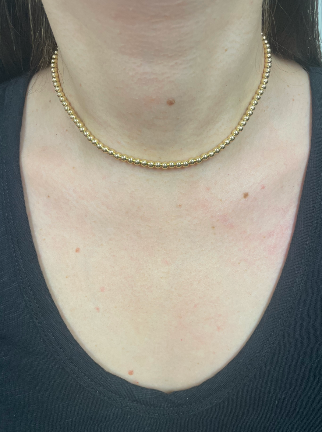 The Pink Door Gold Bead Chocker