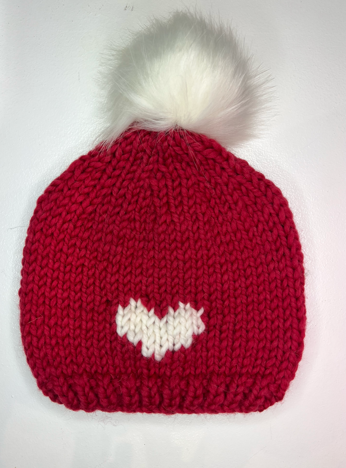 GOGO Heart Wool Hat - Red/White