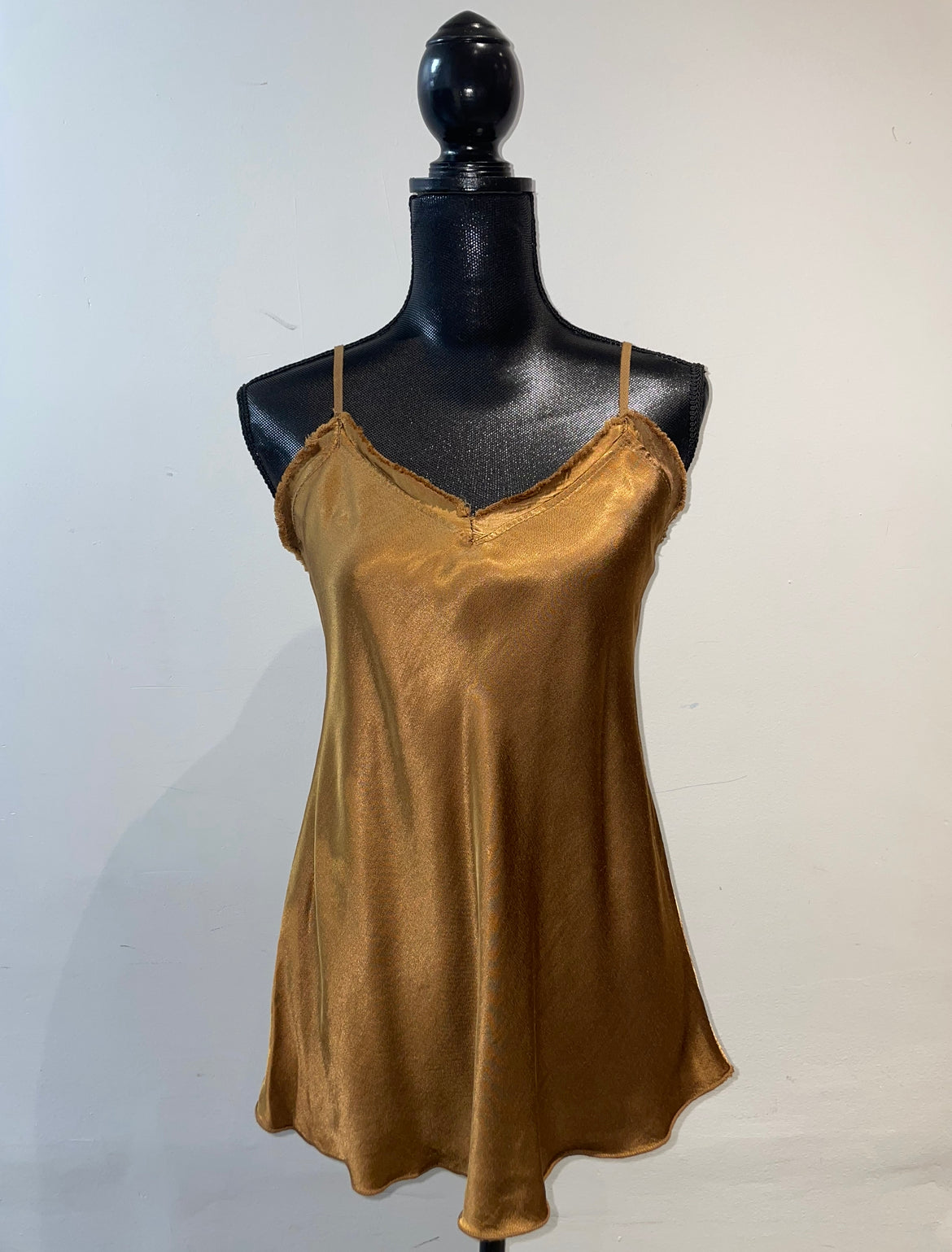MINI Fray Silky Cami - Cognac