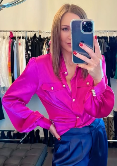 Generation Love Lennox Blouse - Hot Pink