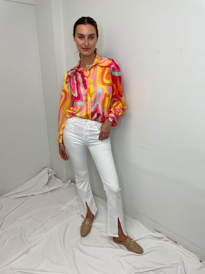 VENTI Retro Print Colourful Blouse