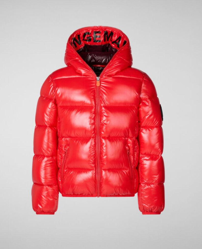 Save The Duck LOIS Hooded Jacket - Sweet Red