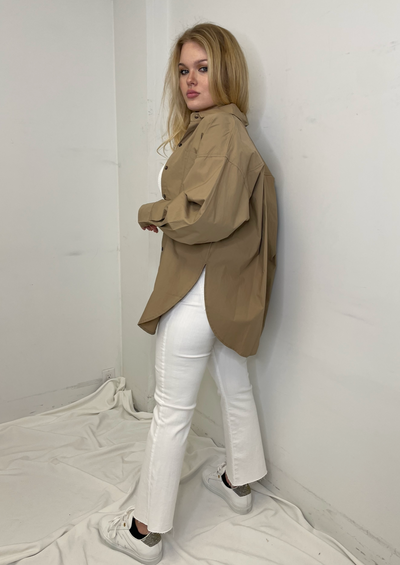 The Pink Door Taupe Classic Workshirt
