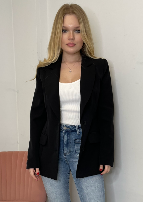 The Pink Door Simple Black Blazer