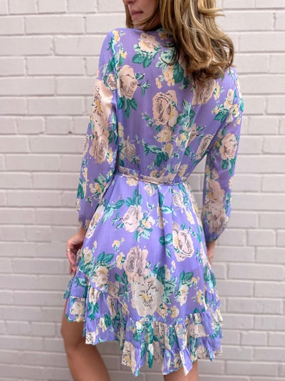 The Pink Door Lavender Floral Dress