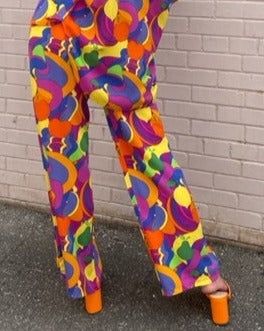 The Pink Door Bright Fruit Print Pants