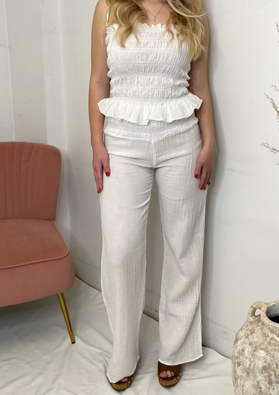 Stark X Cotton Ashton Pant - White
