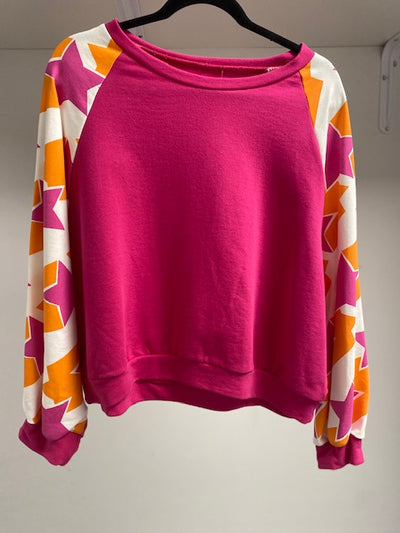 MINI Sweater with Star Sleeve Detailed - Green