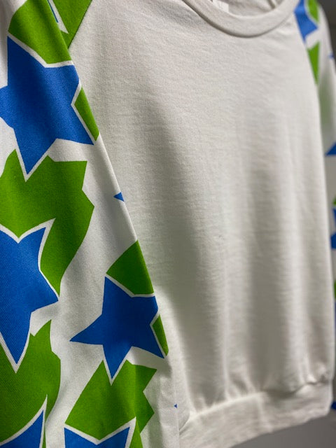 MINI Sweater with Star Sleeve Detailed - Green