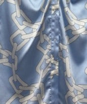 ONE N’ MORE Button Up Chain Print Dress - Blue