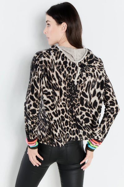 Lisa Todd “Into The Wild” Leopard Print Hoodie