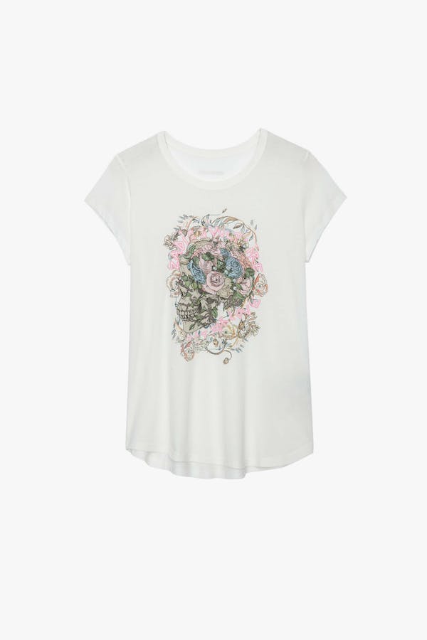 Zadig & Voltaire Woop Skull Flower Tee - White